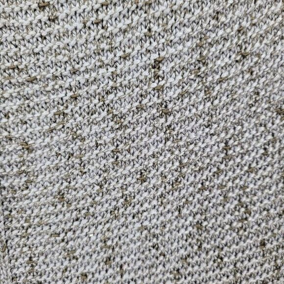 Vintage 90s Cold Shoulder Flecked Rib Knit Sweater Top M Blue Black Casual - Picture 4 of 11